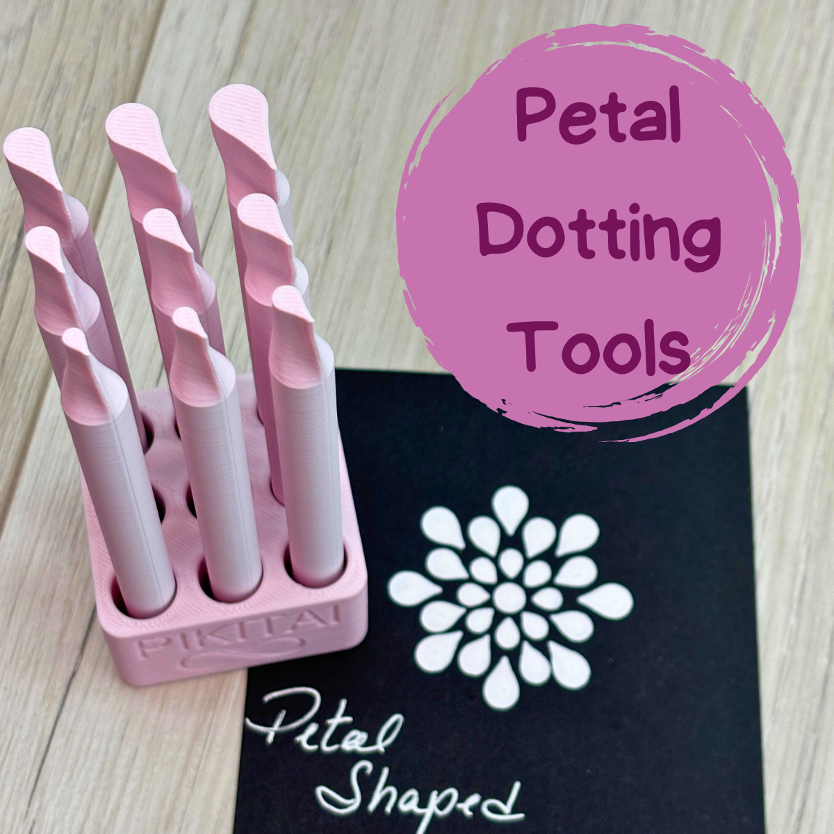Outils de dotting en forme de pétale – Mandala, pointillisme, peinture, poterie, porcelaine froide, mixed media